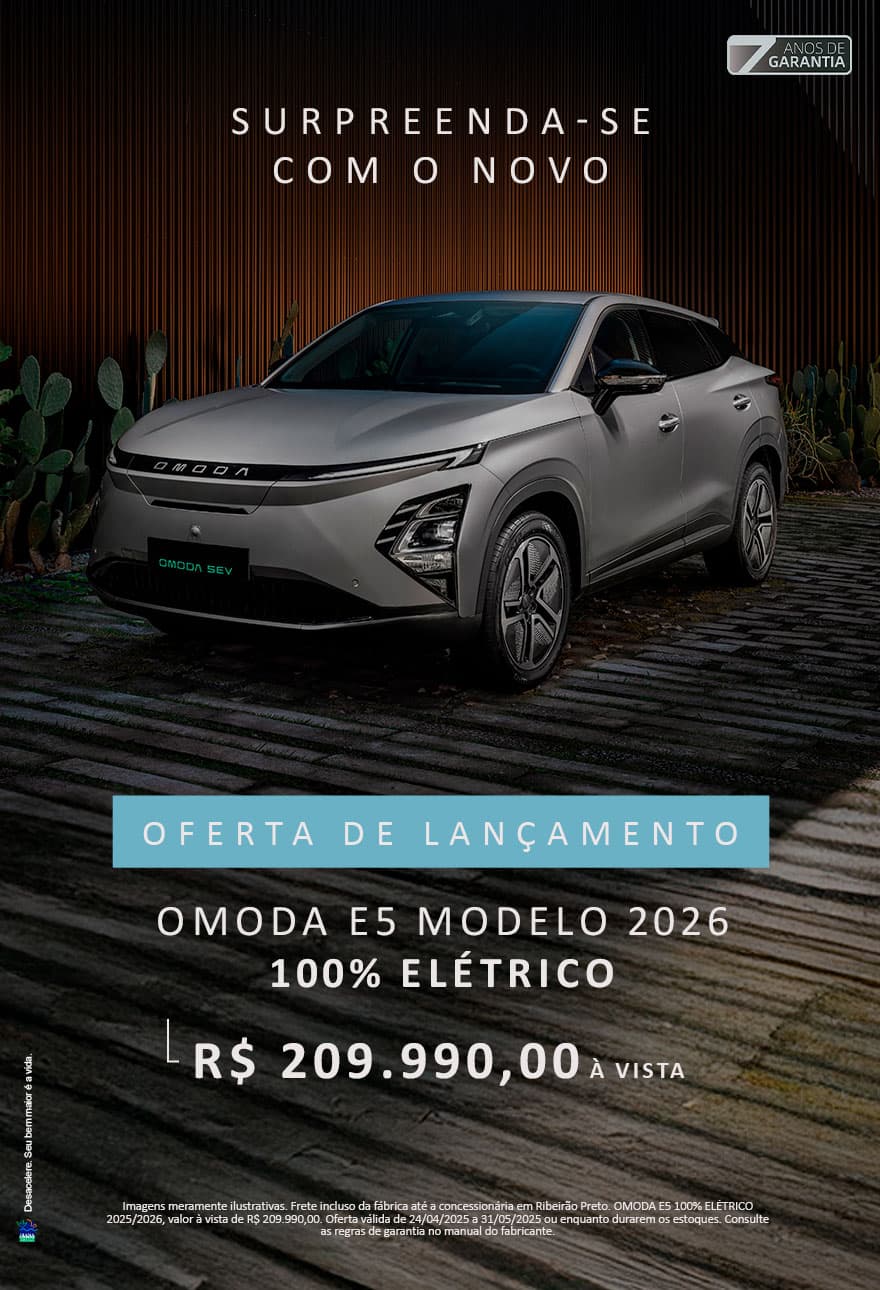 Conheça o Omoda E5 - Oferta de lançamento e garantia de 7 anos.